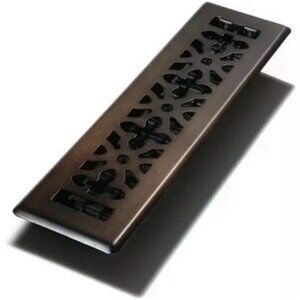 2-Inch by 12-Inch Gothic Bronze Steel Floor Register